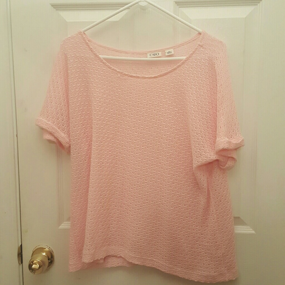 Baby pink knit top